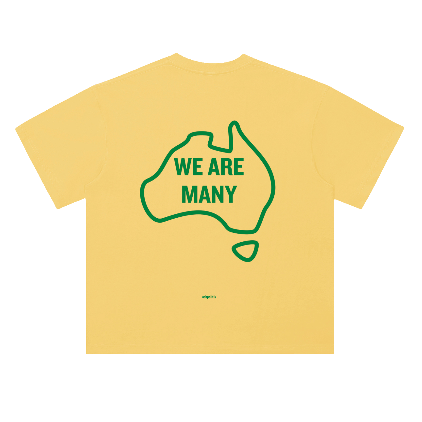 "We Are One, We Are Many | Australian Tee – Green & Gold"