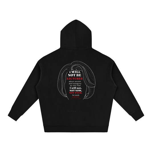 NOT NOW. NOT EVER. The Gillard Misogyny Speech - Oversize Fleeced Hoodie