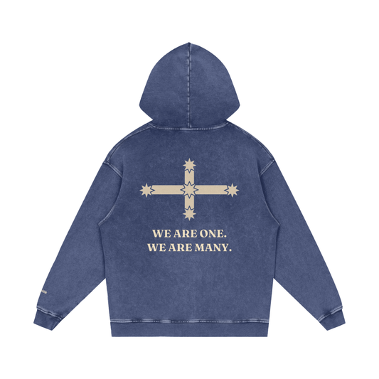 We Are One. We Are Many. — Eureka Stonewash Hoodie | Washed Navy
