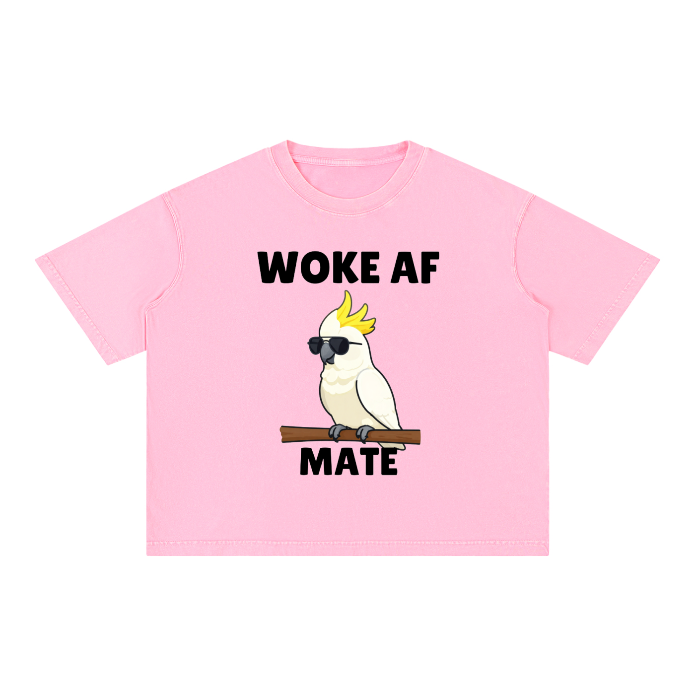 Woke AF Mate Cockatoo Tee | Aussie Satire Shirt