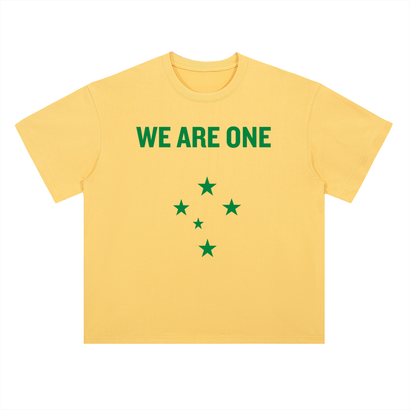 "We Are One, We Are Many | Australian Tee – Green & Gold"