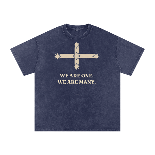 We Are One. We Are Many. — Eureka Stonewash Tee | St-Washed Navy