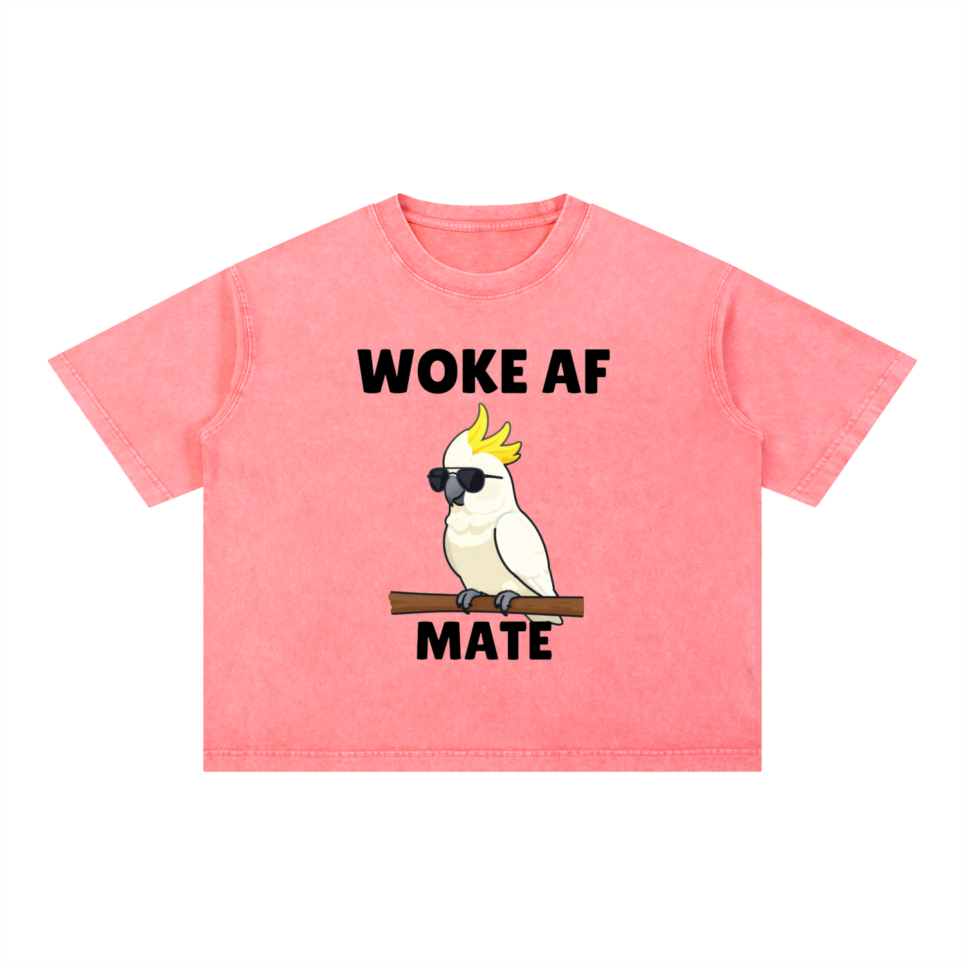 Woke AF Mate Cockatoo Tee | Aussie Satire Shirt